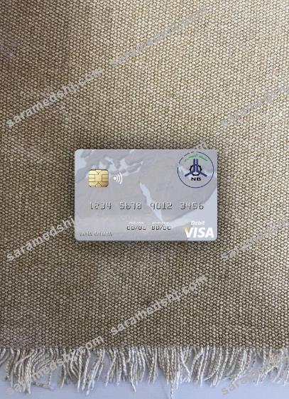 Sudan El Nilein Bank visa debit card photolook front